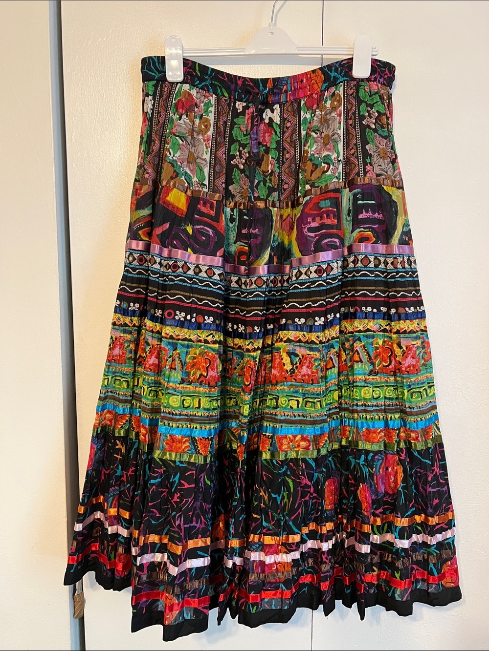 Travelsmith Black Tiered Skirt Size XLP